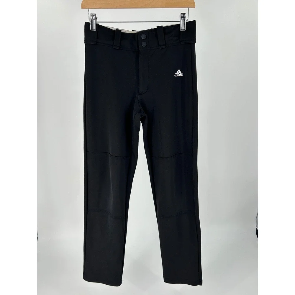 Adidas Mens Climalite Baseball Pants Black Athletic Trousers Medium Reinforced